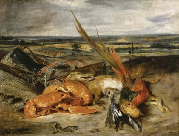 Still Life with Lobsters - Eugène Delacroix Oil Painting Reproduction