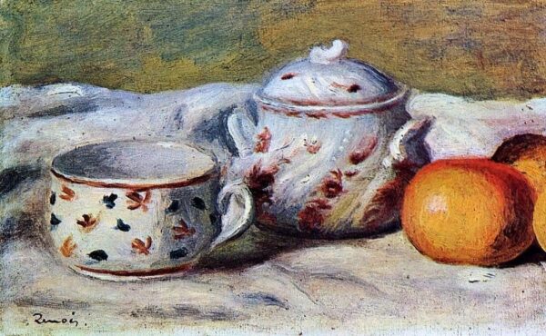 Still Life with a Cup and a Sugar Bowl – Pierre-Auguste Renoir

Oil Painting Reproduction of Nature Morte with a Tasse et un Sucrier by Renoir