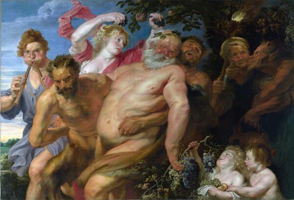 Silene drunk supported by satyrs - Peter Paul Rubens