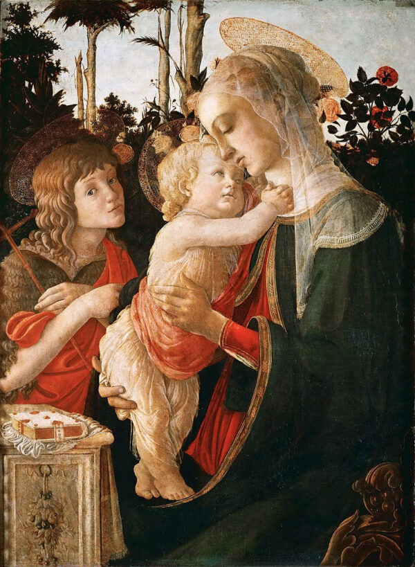 Virgin and Child with Saint John the Baptist (for more details see 93885, 93887) - Sandro Botticelli