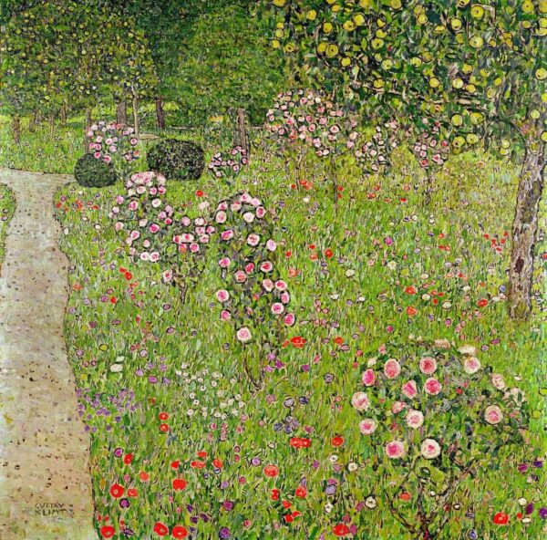 Orchard with Roses - Gustav Klimt