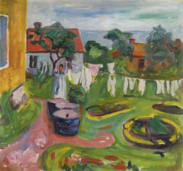 Clothes on a Line in Asgardstrand - Edvard Munch