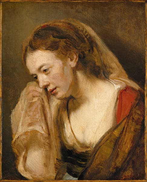 A Woman Crying - Rembrandt van Rijn