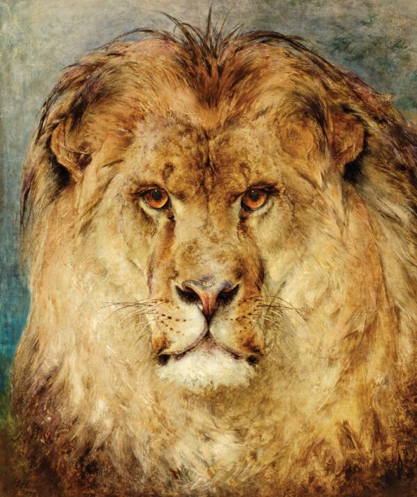 A Lion's Head - Heywood Hardy