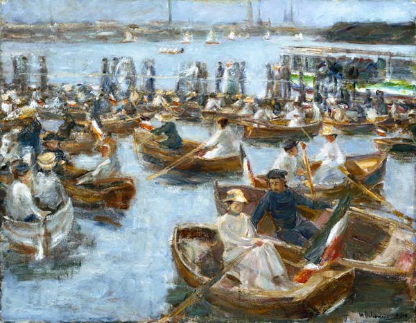 Evening in the Rowing Boats by the Water - Max Liebermann