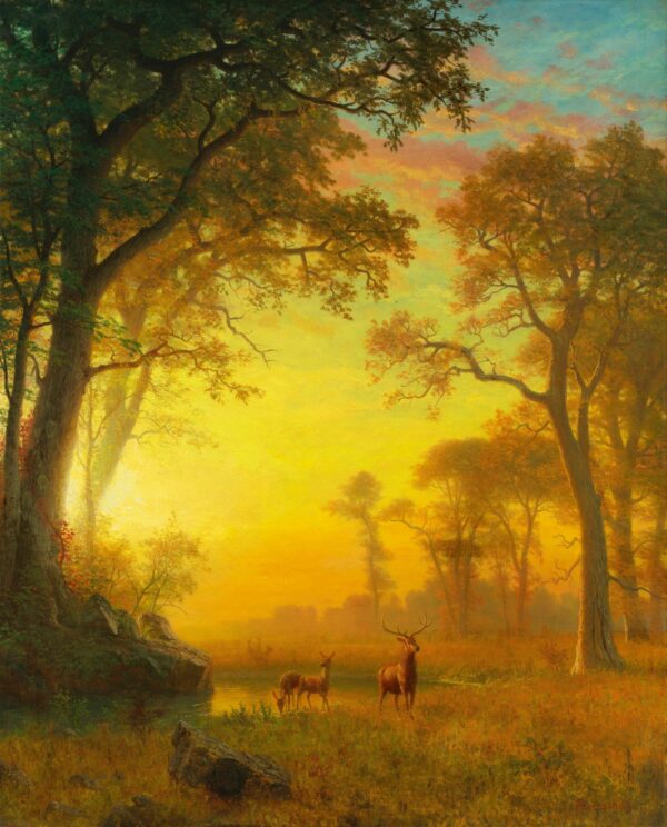 Light in the Forest - Albert Bierstadt Oil Painting Reproduction