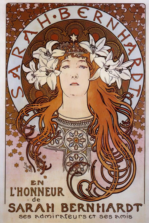 Sarah Bernhardt - Mucha. 

Translation: Sarah Bernhardt - Mucha