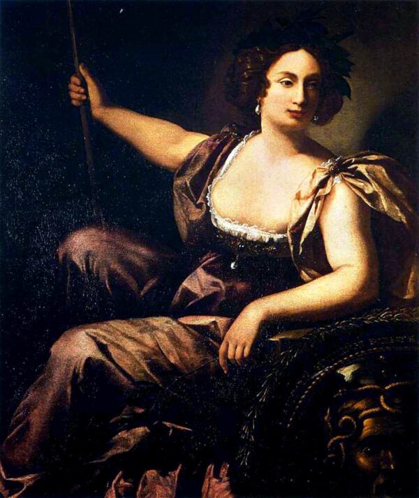 Minerva – Artemisia Gentileschi Oil Painting Reproduction: High-Quality Artwork for Sale