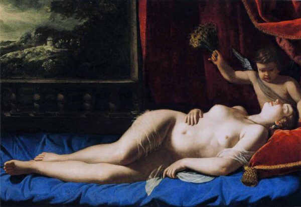 Venus and Cupid (Sleeping Venus) - Artemisia Gentileschi