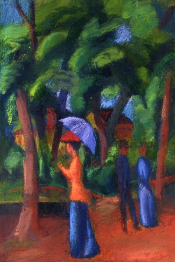 Marche dans le parc – August Macke Oil Painting Reproduction