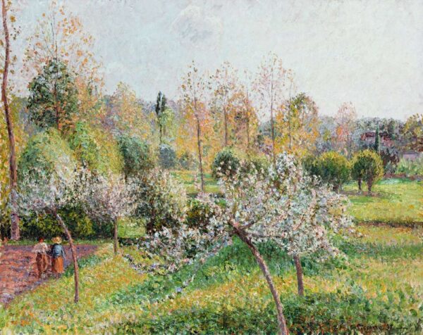 Apple Trees in Blossom at Eragny - Camille Pissarro