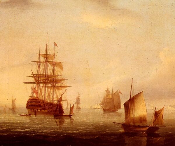 Sailing off the Coast - James E. Buttersworth Oil Painting Reproduction