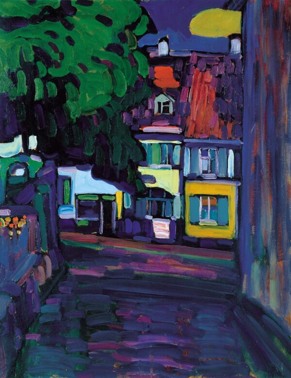 Houses in Murnau on Obermarkt - Vassily Kandinsky Oil Painting Reproduction