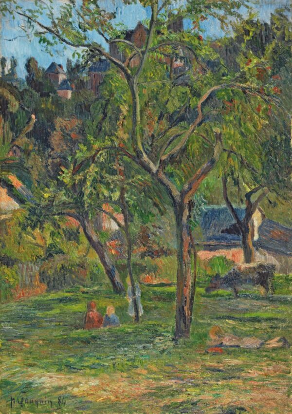 An Orchard Beneath the Church of Bihorel - Paul Gauguin