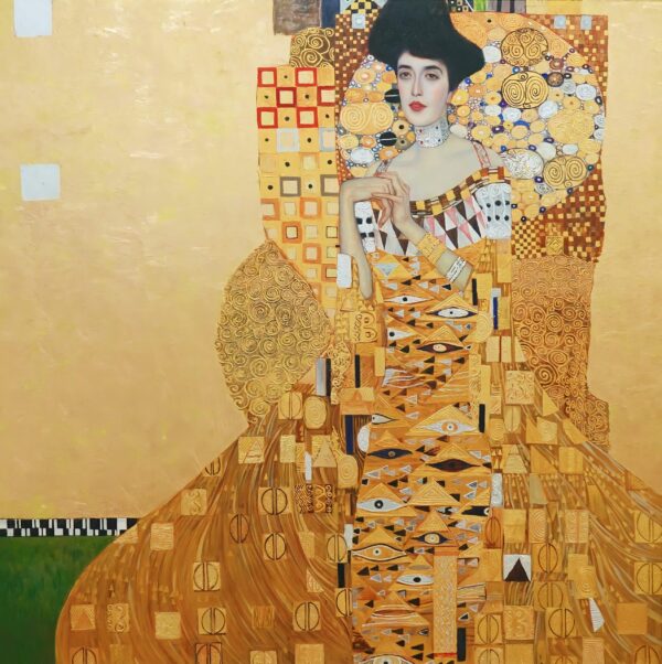 Portrait of Adele Bloch-Bauer (Gustav Klimt) - Reproduction in stock - 200 x 200 cm