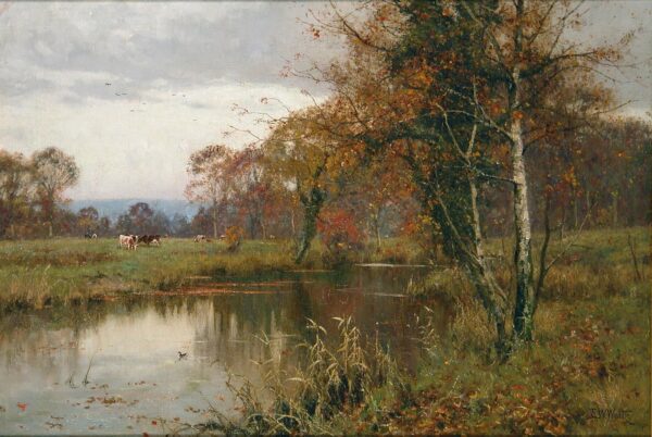 Autumn Landscape with River - Edward Wilkins Waite