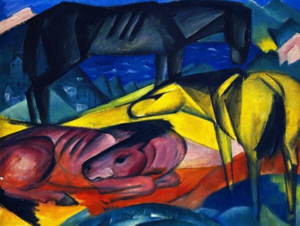 Three Horses II - Franz Marc