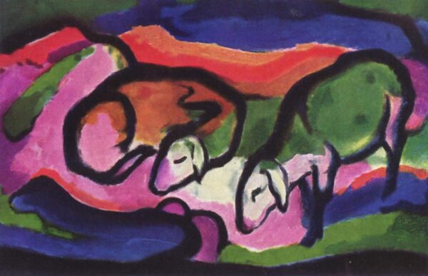 Sheep – Franz Marc Oil Painting Reproduction