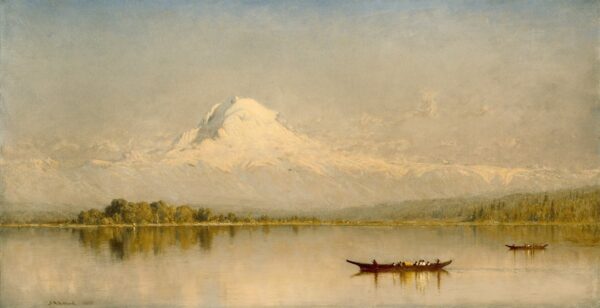 Mount Rainier, Tacoma Bay - Sanford Robinson Gifford Oil Painting Reproduction