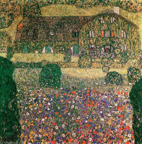 Country House on the Attersee - Gustav Klimt Oil Painting Reproduction