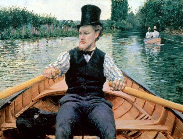 Rowing with a Top Hat - Caillebotte