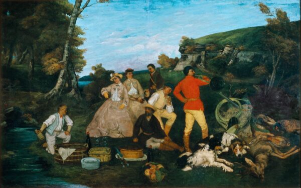 The Hunter's Picnic - Gustave Courbet