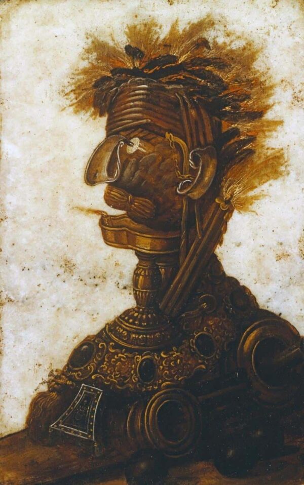 Anthropomorphic Heads Representing One of the Four Elements - Fire - Arcimboldo