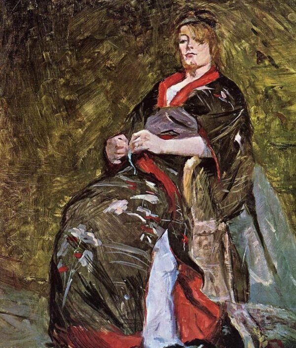 Lily Grenier in a Kimono - Toulouse Lautrec Oil Painting Reproduction