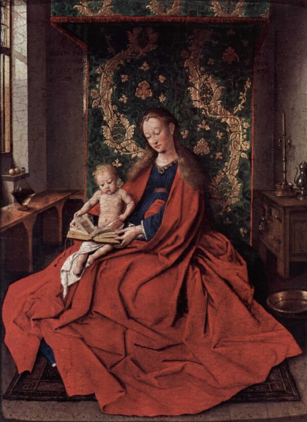 Madonna with Child Reading - Jan Van Eyck Oil Painting Reproduction