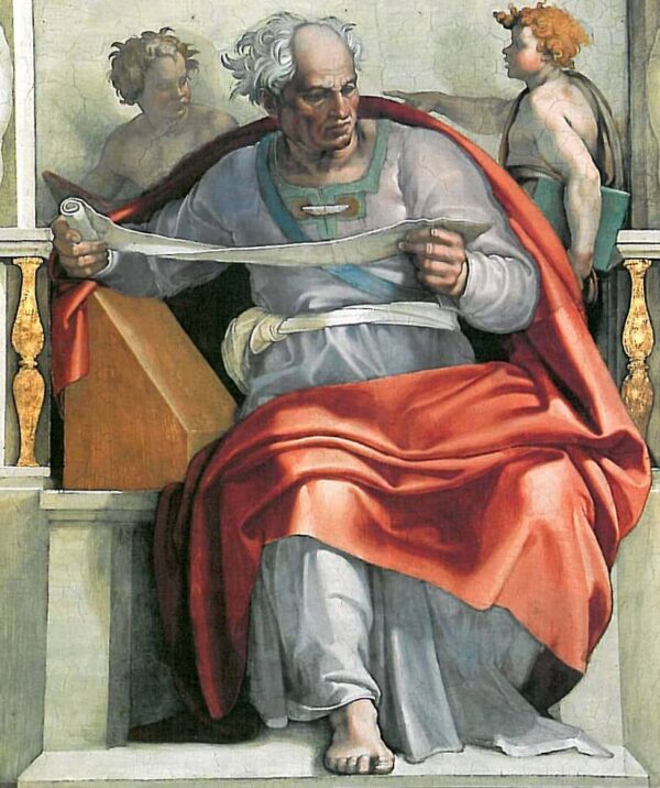 The Prophet Joel, from the Sistine Chapel Ceiling - Michelangelo