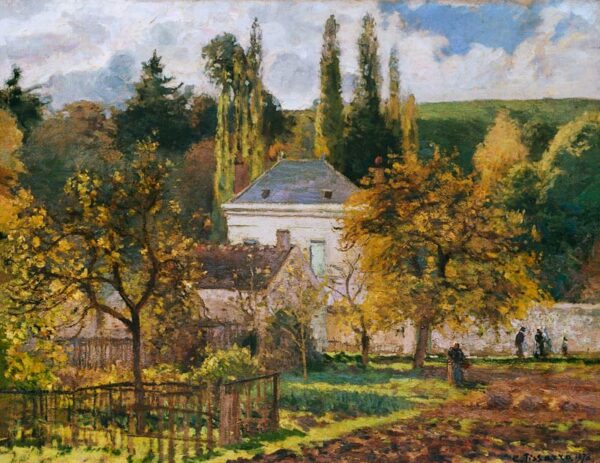 Maison des citoyens à l’Hermitage, Pontoise – Camille Pissarro Oil Painting Reproduction