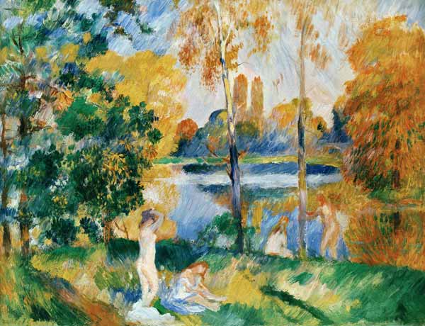 Landscape with Bathers - Pierre-Auguste Renoir