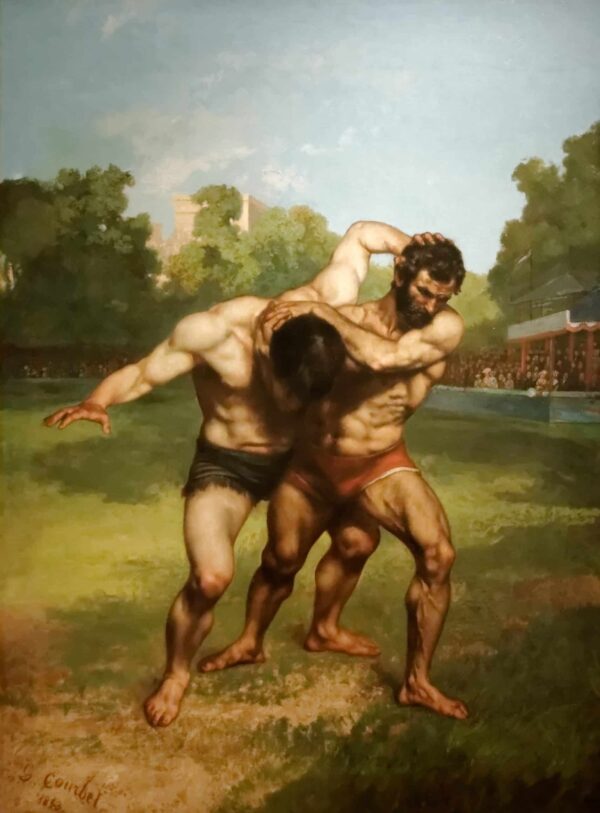 The Wrestlers - Gustave Courbet