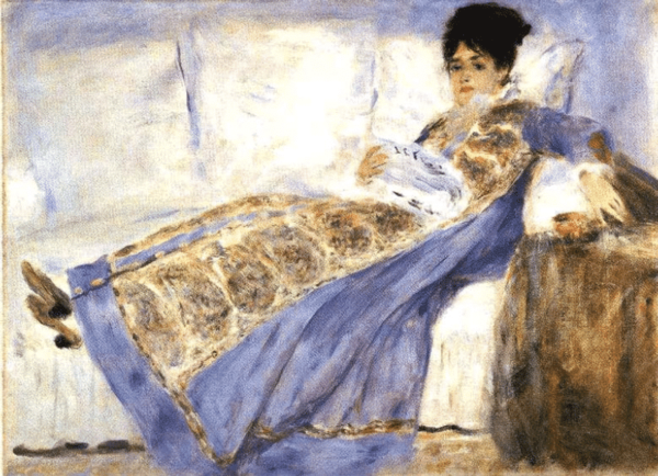 Madame Monet Reading - Pierre-Auguste Renoir Oil Painting Reproduction