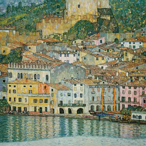 Malcesine on Lake Garda - Gustav Klimt Oil Painting Reproduction