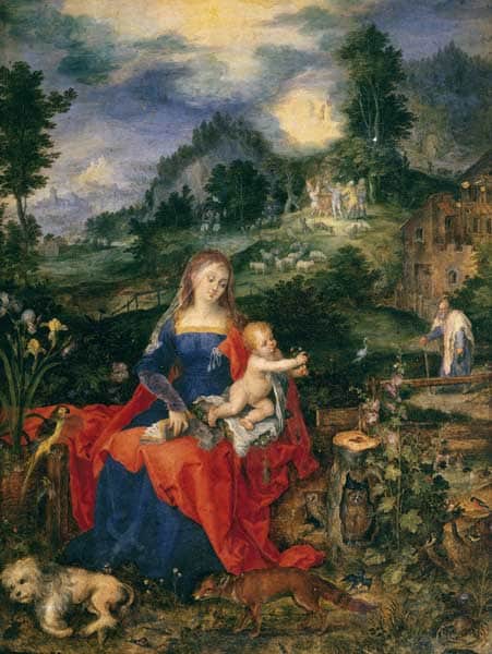 Marie with Many Animals, Brueghel – Albrecht Dürer Oil Painting Reproduction