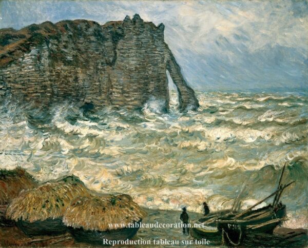 Rough Sea at Etretat - Claude Monet Oil Painting Reproduction