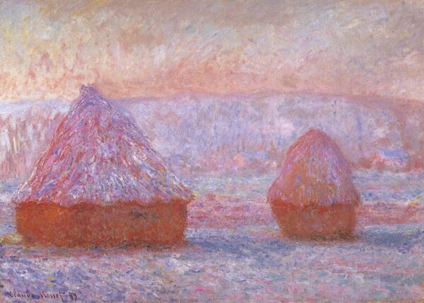 The Haystacks, Giverny, Morning Effect - Claude Monet