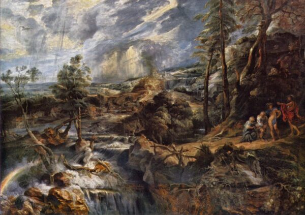 Landscape with Philemon and Baucis - Peter Paul Rubens