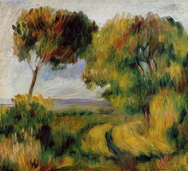 Breton Landscape Trees and Moor - Pierre-Auguste Renoir