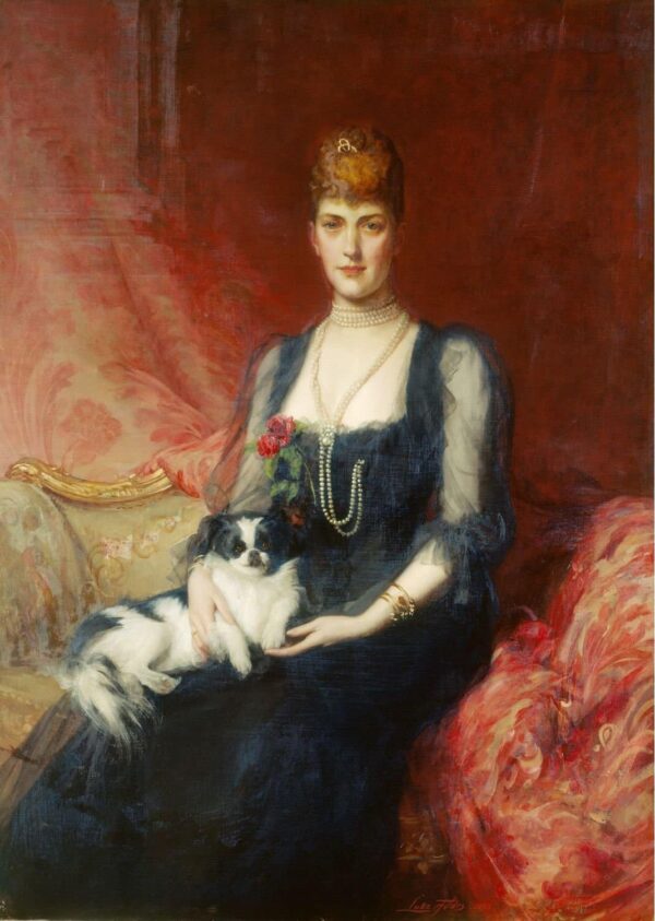 Portrait of Queen Alexandra, then Princess of Wales, with Facey - Luke Fildes