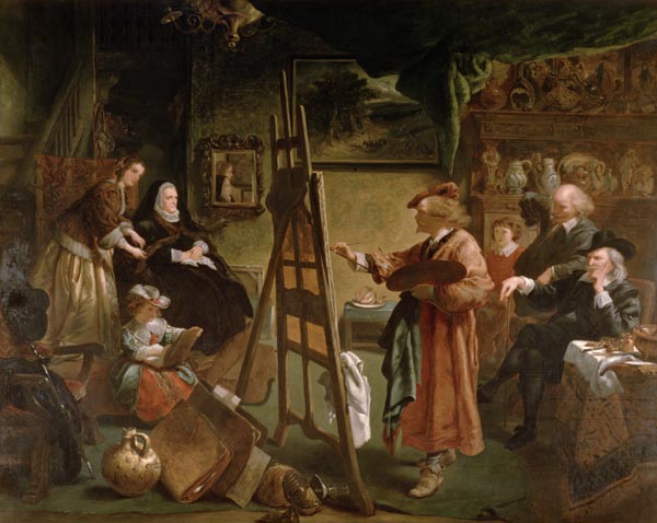 Rembrandt in his studio - Rembrandt van Rijn