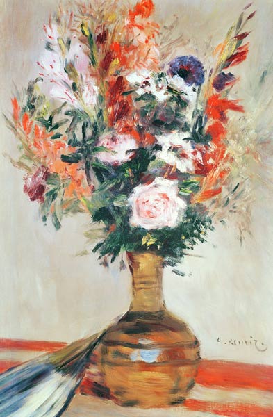 Roses in a Vase - Pierre-Auguste Renoir