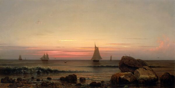 Navigating off the Coast - Martin Johnson Heade Oil Painting Reproduction