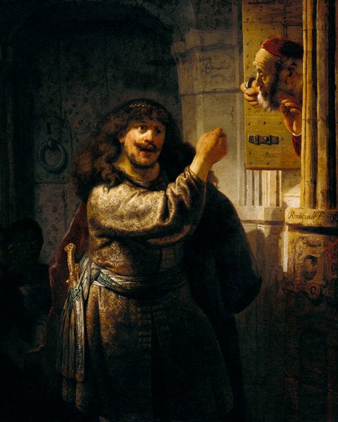 Samson threatened his father-in-law - Rembrandt van Rijn