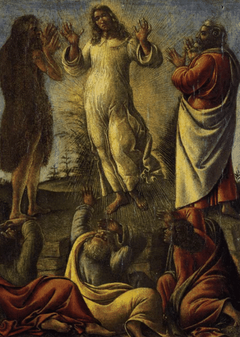 Triptych depicting the Transfiguration, Jesus appearing to his disciples with St. Jerome and St. Augustine - Sandro Botticelli