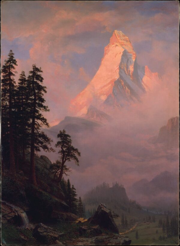 Sunrise over the Matterhorn - Albert Bierstadt Oil Painting Reproduction