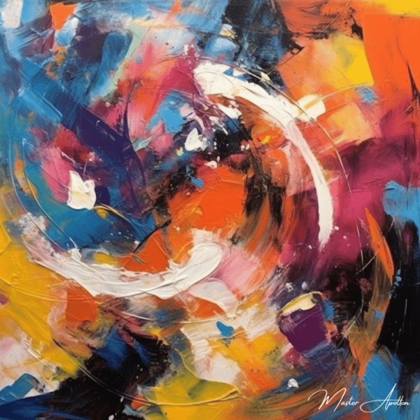 Contemporary multicolored abstract painting