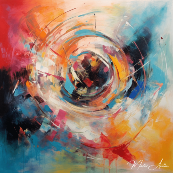 Contemporary multicolored abstract painting