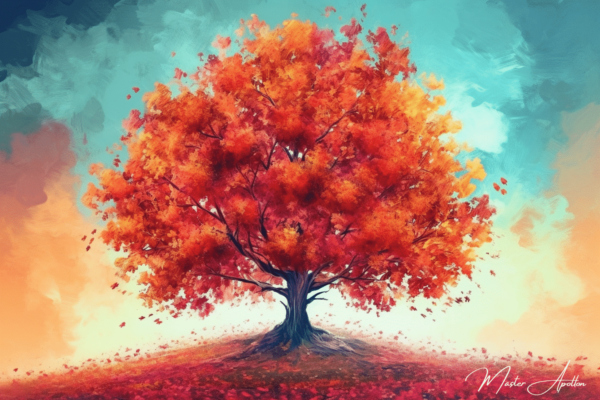 Autumn tree tableau tranquility